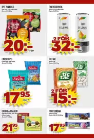 Nelins reklamblad vecka 41 Sida 18: Finn Crisp Snacks €20,00, Estrella linschips €17,95