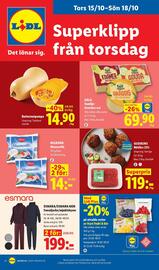 Lidl reklamblad vecka 42 Sida 30: Arla familje-favoriter ost €69,90, Gudruns Nötfärs 23% €119,00