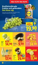 Lidl reklamblad vecka 42 Sida 2: Aubergine €9,90, Avokado i nät €29,90