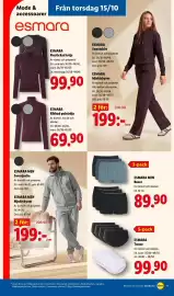 Lidl reklamblad vecka 42 Sida 24: Esmara ribbad polotröja €69,90, Esmara men boxer €89,90