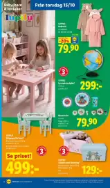 Lidl reklamblad vecka 42 Sida 25: Lupilu Sittlåda med förvaring €129,00, Barnservis €79,90
