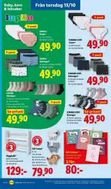 Lidl reklamblad vecka 42 Sida 27: Esmara kids strumpor €49,90, Esmara kids trosor €49,90