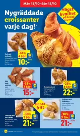 Lidl reklamblad vecka 42 Sida 5: Lidl mini smör-croissant €15,00, Lidl Nougatcroissant €22,00