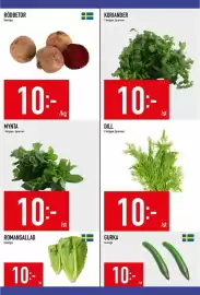 Matdax reklamblad vecka 41 Sida 10: Rödbetor €10,00, Koriander €10,00