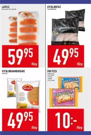 Matdax reklamblad vecka 41 Sida 14: Laxfile Salmo Salar €59,95, Seara kycklinghamburgare €49,95