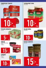 Matdax reklamblad vecka 41 Sida 16: Petti finkrossade tomaters €10,00, Chtoura paprikapure stark €10,00