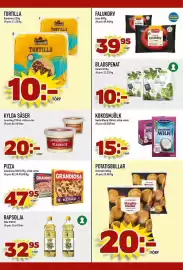 Matdax reklamblad vecka 41 Sida 21: Banderos tortilla €10,00, Grandiosa pizza €47,95