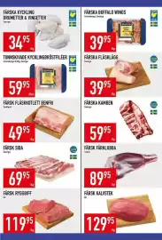 Matdax reklamblad vecka 41 Sida 9: Färsk sida €69,95, Färsk fårklubba €89,95