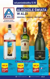 ALDI gazetka | Alkohole Strona 1: Wódka Stumbras €72,99, Whiskey Jameson €119,99