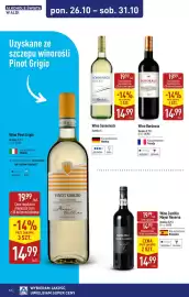 ALDI gazetka | Alkohole Strona 13: Wino białe Pinot Grigio Mario Collina €14,99, Wino czerwone Castillo Mayor Reserva €14,99