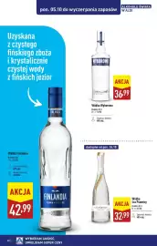 ALDI gazetka | Alkohole Strona 21: Wódka Wyborowa €36,99, Wódka Finlandia €42,99