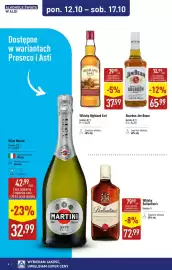 ALDI gazetka | Alkohole Strona 7: Wino musujące Martini Asti €32,99, Whisky Ballantine's €72,99