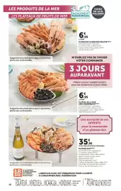 Catalogue Super U | La carte page 18: Plateau de la mer avec bigorneaux €6,95, Plateau de la mer avec bulots €6,95
