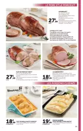 Catalogue Super U | La carte page 25: LA BARQUETTE FILET DE MERLU SAUCE CHORIZO €18,99, FILET DE PORCELET FARCI €27,99