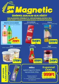 Magnetic akciós újság hét 41 Oldal 1: Lissé vödrös nápolyi €1.799,00, Márka limonádé €299,00