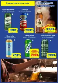 Magnetic akciós újság hét 41 Oldal 10: Pécsi sör €339,00, Tuborg green €299,00