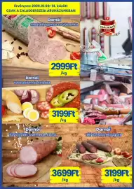 Magnetic akciós újság hét 41 Oldal 4: Darnói csülöksonka €2.999,00, Tokasزالonnás kolbász €3.199,00