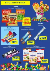 Magnetic akciós újság hét 41 Oldal 6: Verbena töltött keménycukorka €299,00, Halls €19.999,00