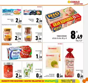 Volantino Conad Superstore Pagina 15: Tonno Riomare all’olio di oliva €8,49, Misto funghi alla boscaiola Conad €2,79