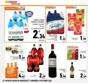 Volantino Conad Superstore Pagina 18: Vino Conad Brik €1,19, Acqua minerale effervescente naturale Santagata €1,32