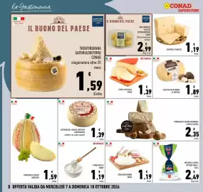Volantino Conad Superstore Pagina 8: Stracciatella Conad €1,19, Fontal Nazionale Conad €1,39