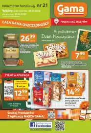Gama gazetka Strona 1: Kawa rozpuszczalna Jacobs Cronat Gold €26,99, Bombonierka Toffifee €7,99