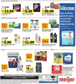Meijer weekly ad week 41 Page 4: Olay Super Serum Hand or Body Lotion €11,99, Puffs facial tissue €5,49
