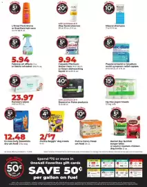 Hy-Vee weekly ad week 41 Page 10: FUEL SAVER EARN 5¢ PER OFF GALLON LORE ELVIVE FUEL SAVER EARN 20 OLAY OFF PER GALLON FUEL