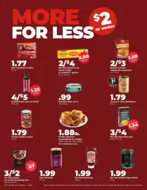 Hy-Vee weekly ad week 41 Page 3: MORE $2 FOR LESS or under BAR S CLASSIC JUMBO FRANKS 1.77 Bar-S jumbo franks 16 oz. PROTEIN