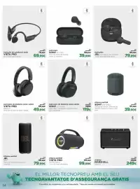Catálogo El Corte Inglés Página 14: Sony - auriculars wf-c510 €39,99, Vieta - altaveu portatil €99,99