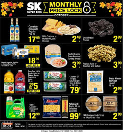 Super King Markets weekly ad Page 4: SK PRICE LOCK MONTHLY SUPER KING OCTOBER ① 63 Corralejo Reposado Tequila 750 ml Mild