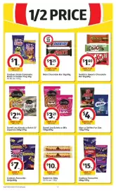 Coles catalogue week 41 Page 4: Nestlé or Reese's Chocolate Bar €1,50, Cadbury Favourites €15,00