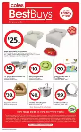 Coles catalogue week 41 Page 48: Cozy Cave Cat Bed €30,00, Lick Sphere Pet Enrichment Tool €9,00