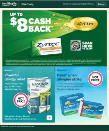 Healthy Life catalogue Page 10: healthylife. Pharmacy PHARMACY UP TO $8 CA CASH BACK Zyrtec RAPID ACTING 24 RELIEF RELIEVES