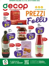 Volantino Gecop Pagina 1: GermOlio Olio Extra Vergine di Oliva €3,99, Divella Passata di pomodoro €0,79