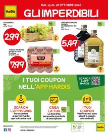 Volantino Hardis Pagina 16: Vino Negramaro Rosso/Chardonnay IGT €5,49, Tonno Rio Mare all'Olio di Oliva €7,99