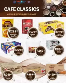 Take 'n Pay catalogue Page 14: Nescafe Ricoffy €299,99, Nescafe Classic €529,99