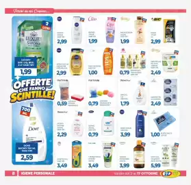 Volantino GeD Shopping Pagina 8: Nivea crema corpo Nutriente €3,99, Nivea doccia natural oil €2,99