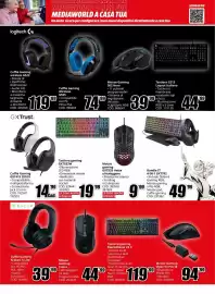 Volantino MediaWorld settimana 41 Pagina 5: Mouse Gaming Cobra €44,99, Razer Cuffie Gaming Kraken X Lite €39,99