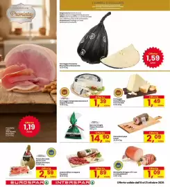 Volantino Eurospar Pagina 10: Formaggio Gorgonzola Dolce D.O.P. Despar Premium €1,39, Salame Milano Crespone Cavazzuti €1,89