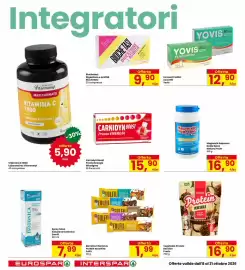 Volantino Eurospar Pagina 24: Barretta Vitamin & Protein assortita Fulfil €1,99