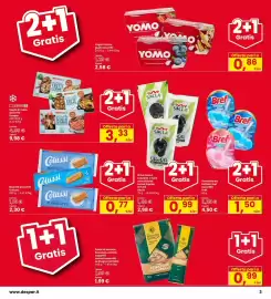 Volantino Eurospar Pagina 3: Yogurt Intero gusti assortiti €0,86, Biscotti assortiti Colussi €0,77
