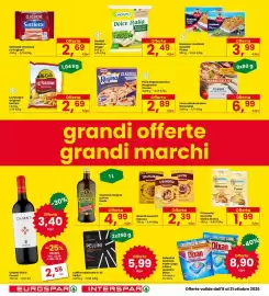 Volantino Eurospar Pagina 4: Pisellini Finissimi Orogel €2,49, Olio Extra Vergine di oliva Dante €4,99