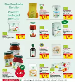 Volantino Interspar Pagina 16: Passata di pomodoro Despar Scelta Verde Bio €1,09
