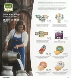 Volantino Interspar Pagina 19: Brimi Mozzarella senza lattosio €2,99, Latteria Tre Cime | Sennerei Drei Zinnen €16,90