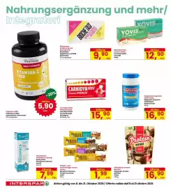 Volantino Interspar Pagina 24: Barretta Vitamin & Protein assortita Fulfil €1,99, Pflanzliches Protein Bon Bon €16,90