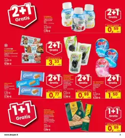 Volantino Interspar Pagina 3: Yogurt Drink Mila €0,59, Colussi Biscotti assortiti €0,77
