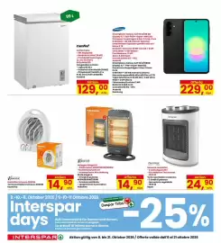 Volantino Interspar Pagina 32: Stufa alogena Kasaviva €14,90, Smartphone Galaxy A27 5G €229,00