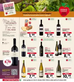 Volantino Interspar Pagina 8: Südtiroler Sylvaner DOC Kellerei Eisacktal €8,39, Innichner Bergkäse aus Heumilch €1,59
