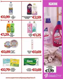 Volantino Supermercati Pasquale Prisco Pagina 9: Spuma di sciampagna ammorbidente €2,59, ACE candeggina classica €0,99